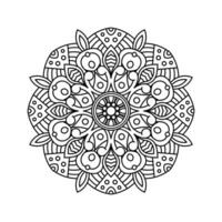 decorativo mandala e padronizar para mehndi, casamento, tatuagem, islamismo, indiano, árabe. esboço mandalas coloração livro página. vetor