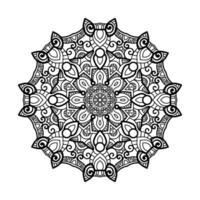 decorativo mandala e padronizar para mehndi, casamento, tatuagem, islamismo, indiano, árabe. esboço mandalas coloração livro página. vetor