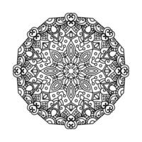 decorativo mandala e padronizar para mehndi, casamento, tatuagem, islamismo, indiano, árabe. esboço mandalas coloração livro página. vetor