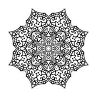 decorativo mandala e padronizar para mehndi, casamento, tatuagem, islamismo, indiano, árabe. esboço mandalas coloração livro página. vetor