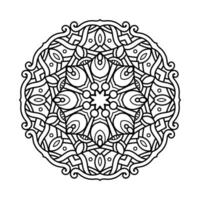 decorativo mandala e padronizar para mehndi, casamento, tatuagem, islamismo, indiano, árabe. esboço mandalas coloração livro página. vetor