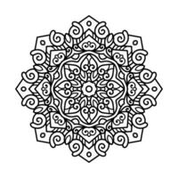 decorativo mandala e padronizar para mehndi, casamento, tatuagem, islamismo, indiano, árabe. esboço mandalas coloração livro página. vetor