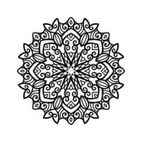 decorativo mandala e padronizar para mehndi, casamento, tatuagem, islamismo, indiano, árabe. esboço mandalas coloração livro página. vetor