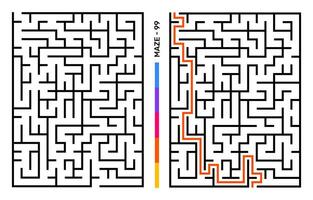 abstrato Labirinto enigma labirinto com entrada e saída. Labirinto para atividade livro. Solução de problemas quebra-cabeças jogos para pasta de trabalho. vetor ilustração - eps 10