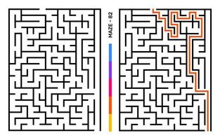 abstrato Labirinto enigma labirinto com entrada e saída. Labirinto para atividade livro. Solução de problemas quebra-cabeças jogos para pasta de trabalho. vetor ilustração - eps 10