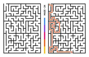 abstrato Labirinto enigma labirinto com entrada e saída. Labirinto para atividade livro. Solução de problemas quebra-cabeças jogos para pasta de trabalho. vetor ilustração - eps 10