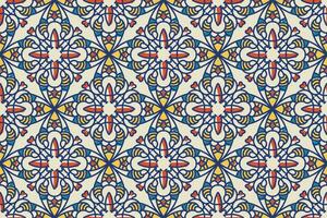 desatado colorida patchwork telha com islamismo, árabe, indiano, otomano motivos. majólica cerâmica telha. Português e Espanha decoração. cerâmico telha dentro talavera estilo. vetor ilustração.