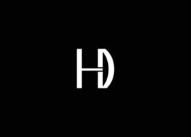 alfabeto cartas iniciais monograma logotipo HD. criativo carta hd logotipo Projeto vetor. hd carta logotipo. hd logotipo com a cartas h e d. inicial hd logotipo conceito, abstrato hd ícone vetor