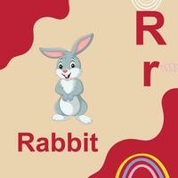 aprender alfabetos r com imagens vetor