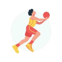 dinâmico basquetebol Esportes jogador vetor ilustração
