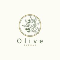 Oliva óleo logotipo Prêmio Projeto fresco plantar jardim simples minimalista modelo símbolo ilustração vetor