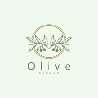 Oliva óleo logotipo Prêmio Projeto fresco plantar jardim simples minimalista modelo símbolo ilustração vetor