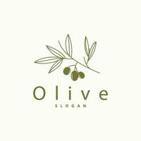 Oliva óleo logotipo Prêmio Projeto fresco plantar jardim simples minimalista modelo símbolo ilustração vetor