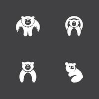 Urso ícone e símbolo vetor modelo ilustração