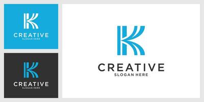 inicial carta k vetor logotipo Projeto conceito