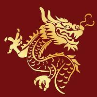 chinês Novo ano 2024, a ano do a Dragão, vetor