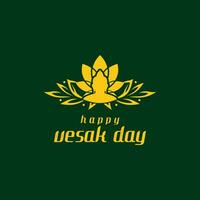 feliz vesak dia vetor