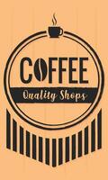 vertical café qualidade fazer compras poster vetor