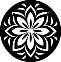 mandala - Preto e branco isolado ícone - vetor ilustração