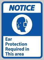 proteção auricular necessária neste símbolo de área vetor