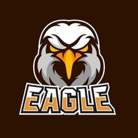 modelo de logotipo do mascote de jogos águia esport vetor