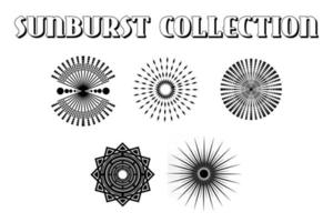 vetor coleção sunburst