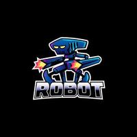 logotipo da mascote do robô conceito da equipe do esparto vetor