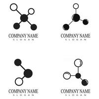 molécula símbolo logotipo modelo ilustração vetorial design vetor