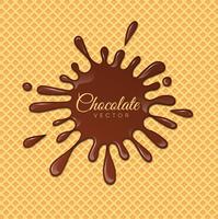 Chocolate líquido ou tinta marrom. Ilustração vetorial vetor