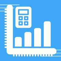 calculadora com gráfico vetor ícone