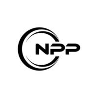 npp logotipo projeto, inspiração para uma único identidade. moderno elegância e criativo Projeto. marca d'água seu sucesso com a impressionante isto logotipo. vetor