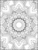 mandala. mandala coloração Páginas. floral mandala coloração Páginas. flor vetor