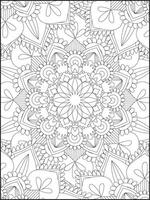 mandala. mandala coloração Páginas. floral mandala coloração Páginas. flor vetor