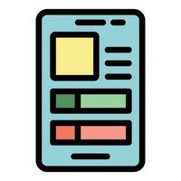 mobil aplicativo ícone vetor plano