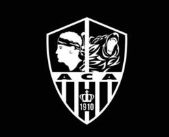 ajaccio clube símbolo logotipo branco ligue 1 futebol francês abstrato Projeto vetor ilustração com Preto fundo