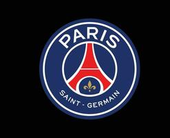 PSG clube símbolo logotipo ligue 1 futebol francês abstrato Projeto vetor ilustração com Preto fundo