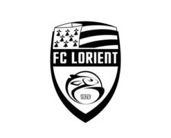 fc Lorient clube logotipo símbolo Preto ligue 1 futebol francês abstrato Projeto vetor ilustração