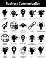 uma conjunto do 20 o negócio ícones Como chamando ideia, consertar ideia, refrescar idéia vetor
