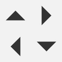 seta solta baixa acima Próximo anterior ícone acento circunflexo triângulo botão vetor
