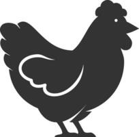 galinha frango aves de capoeira silhueta ícone vetor
