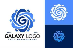 carta g galáxia logotipo Projeto vetor símbolo ícone ilustração