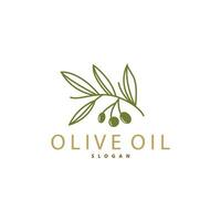 Oliva óleo logotipo Prêmio Projeto fresco plantar jardim simples minimalista modelo símbolo ilustração vetor