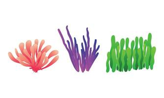 vetor mão desenhado desenho animado coral ilustração, vetor mar elementos coleção
