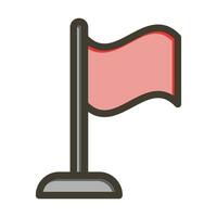bandeira vetor Grosso linha preenchidas cores ícone para pessoal e comercial usar.