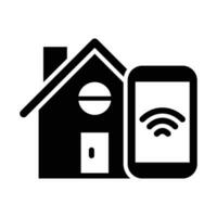 inteligente casa vetor glifo ícone para pessoal e comercial usar.
