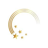 vetor Prêmio dourado Estrela fundo com trilha caminho para serviço Avaliação Projeto