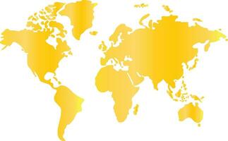 ouro mundo mapa.vetor vetor