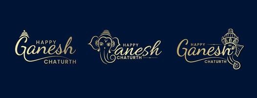 senhor ganpati ilustração para ganesh chaturthi festival social meios de comunicação postar vetor