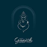 senhor ganpati ilustração para ganesh chaturthi festival social meios de comunicação postar vetor