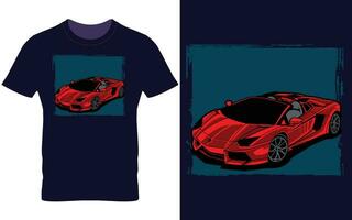 carro camiseta impressão vetor Projeto